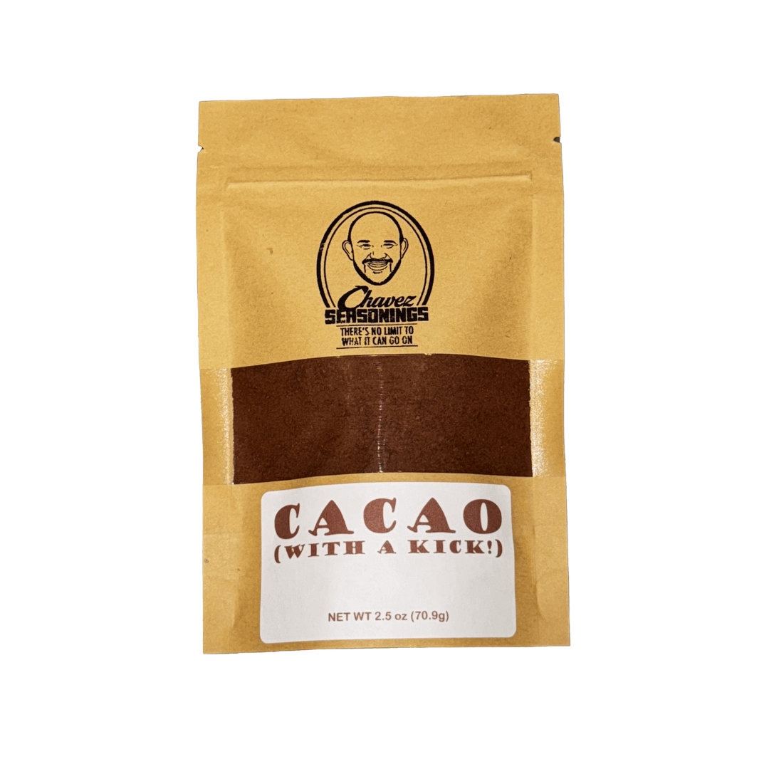 Cacao With a Kick! 2.5 oz – Chavez Seasonings Cacao With a Kick! 2.5 oz – Chavez Seasonings